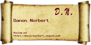 Danon Norbert névjegykártya
