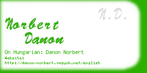 norbert danon business card